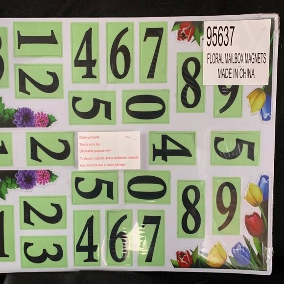 Floral Mailbox Magnets Excellent Quality Magnetic Numbers Flowers - Picture 3 of 8